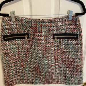 Loft multi color tweed skirt